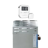 Mr.Steam Super AirTempo 12kW Steam Shower Generator Package with AirTempo Control in White, Polished Chrome